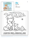Arctic Fox Coloring Sheet - Letter A Coloring Page