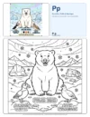 Cartoon Polar Bear Coloring Pages - Letter P Coloring Page