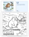 Colorful Alphabet Lemming - Letter L Coloring Page