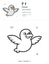 Coloring Book Fulmar - Letter F Coloring Page