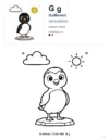 Coloring Books Guillemot - Letter G Coloring Page