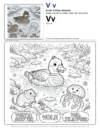 Coloring Books Online Velvet Scoter - Letter V Coloring Page