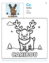 Coloring Pages Caribou - Letter C Coloring Page