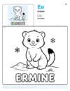Coloring Pages For Adults Ermine - Letter E Coloring Page