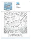 Coloring Pages For Adults Pdf Narwhal - Letter N Coloring Page