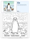 Coloring Pages For Preschoolers Emperor Penguin - Letter E Coloring Page