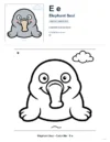 Coloring Pages Of Baby Seals - Letter E Coloring Page