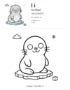 Coloring Pages Of Pretty Seals - Letter I Coloring Page