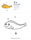 Coloring Pages Printable Zoarcid Fish - Letter Z Coloring Page
