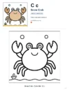 Coloring Pictures Snow Crab - Letter C Coloring Page