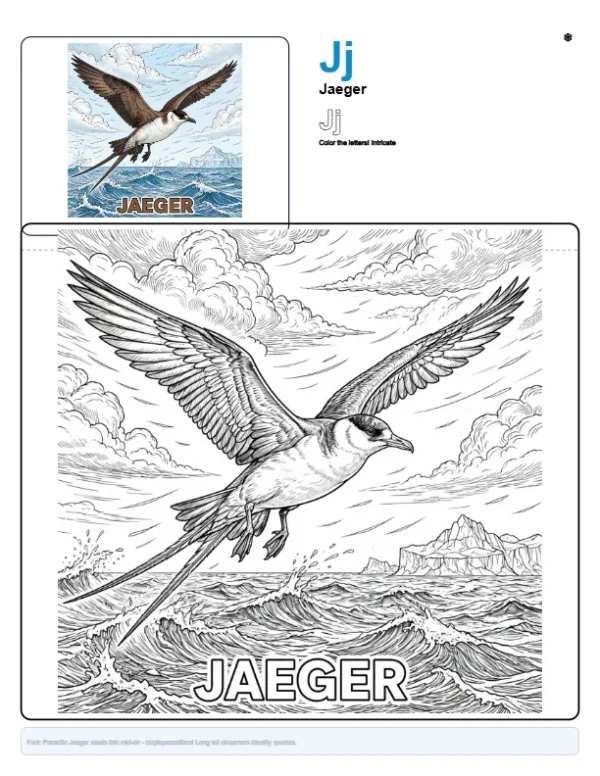 Coloring Sheets For Adults Jaeger - Letter J Coloring Page