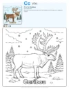Cool Coloring Pages Caribou - Letter C Coloring Page