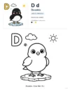 Cute Coloring Pages Dovekie - Letter D Coloring Page