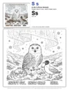 Cute Coloring Pages To Print Snowy Owl - Letter S Coloring Page