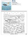 Free Coloring Krill - Letter K Coloring Page