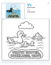 Free Online Coloring Pages For Adults Velvet Scoter - Letter V Coloring Page