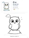 Fun Coloring Pages Snowy Owl - Letter O Coloring Page