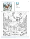 Number Coloring Pages Caribou - Letter C Coloring Page