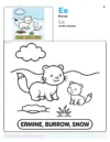 Online Coloring Pages For Adults Ermine - Letter E Coloring Page