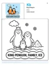 Pretty Coloring Pages King Penguin - Letter K Coloring Page