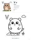 Printable Coloring Pages For Kids Vole - Letter V Coloring Page