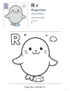 Printable Coloring Pages Of Seal - Letter R Coloring Page