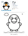 Puffin Coloring Pages - Letter P Coloring Page