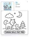 Wolf Head Coloring Pages - Letter T Coloring Page