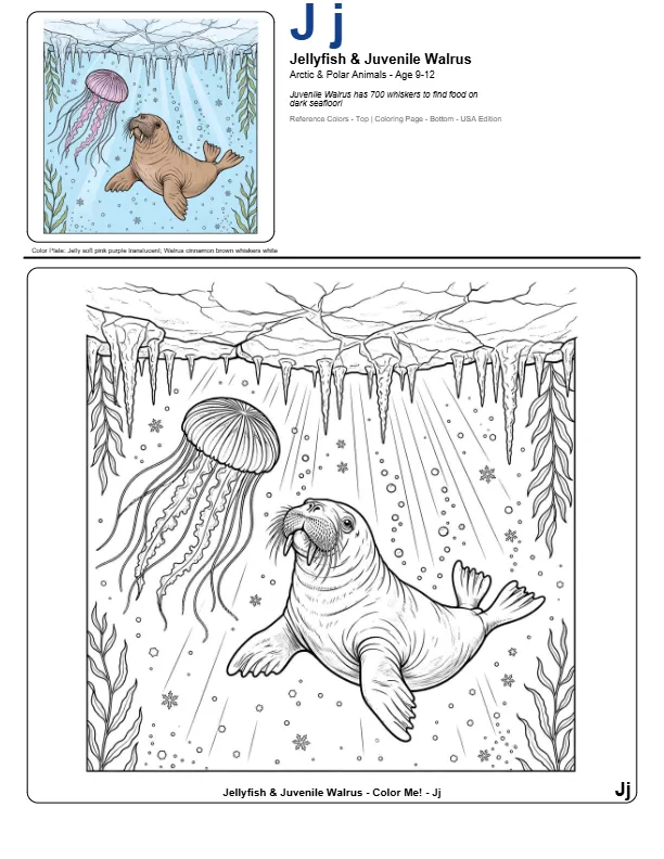 Colouring Pages For Girls Jellyfish – Letter J Coloring Page