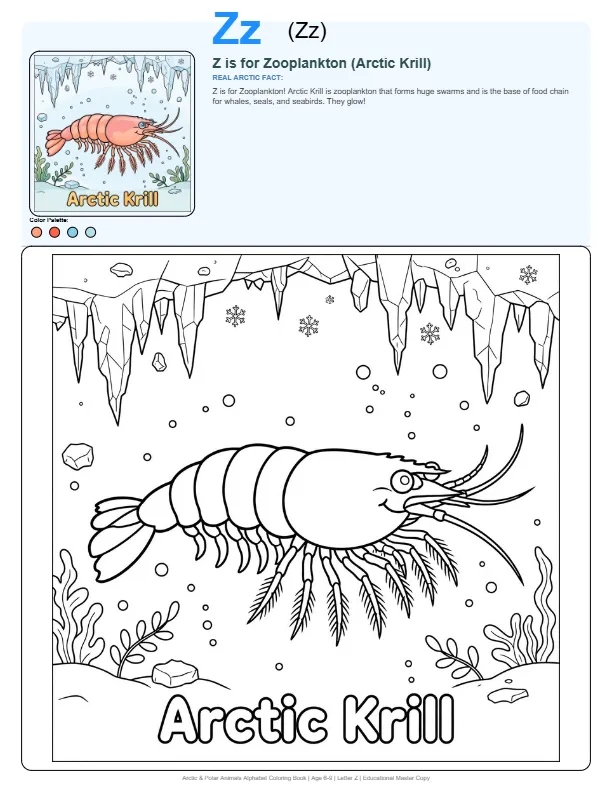 Free Printable Coloring Pages For Kids Zooplankton – Letter Z Coloring Page