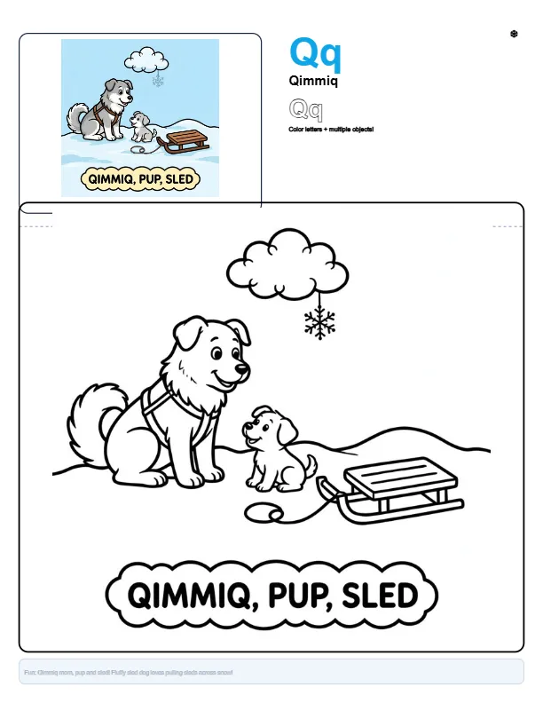 Free Printable Coloring Sheets Qimmiq – Letter Q Coloring Page