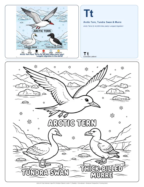 Pattern Animal Coloring Pages – Letter T Coloring Page