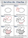 bee drawing easy cute pictures to draw