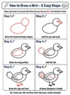birds drawing cute pictures to draw