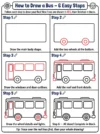 bus drawing how to draw step by step