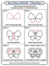 butterfly drawing cute animal drawing
