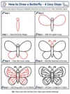 butterfly drawing how to draw step by step