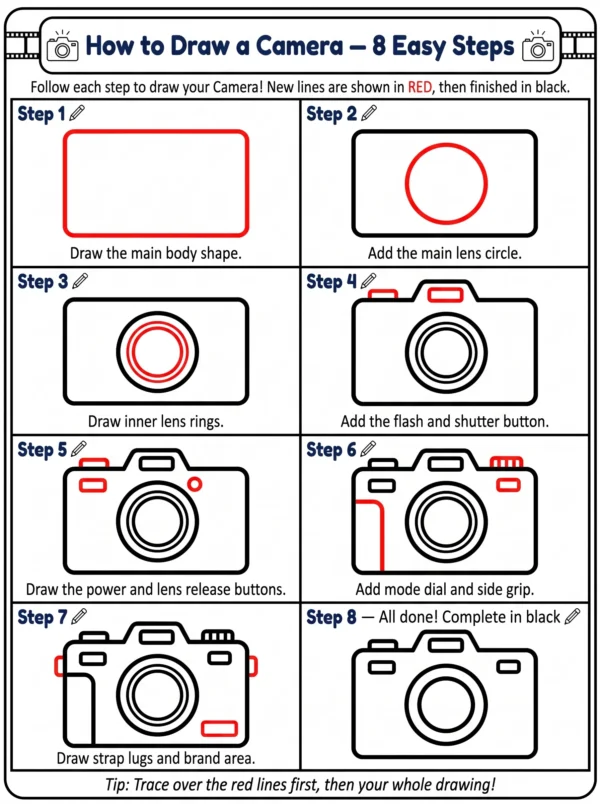 camera drawing cute pictures to draw