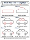 car drawing how to draw step by step