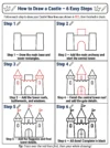 castle drawing how to draw step by step