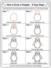 cute penguin drawing how to draw step by step