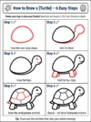 cute turtle drawing how to draw step by step