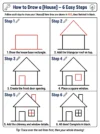 house drawing how to draw step by step