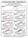 shoe drawing how to draw step by step