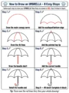 umbrella drawing how to draw step by step